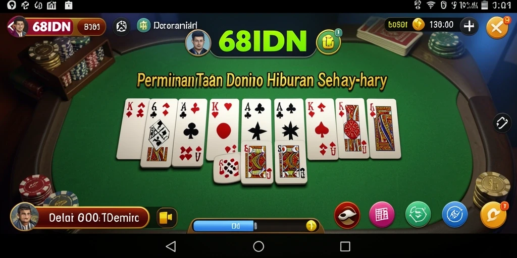 Tampilan permainan seru Domino di 68IDN.