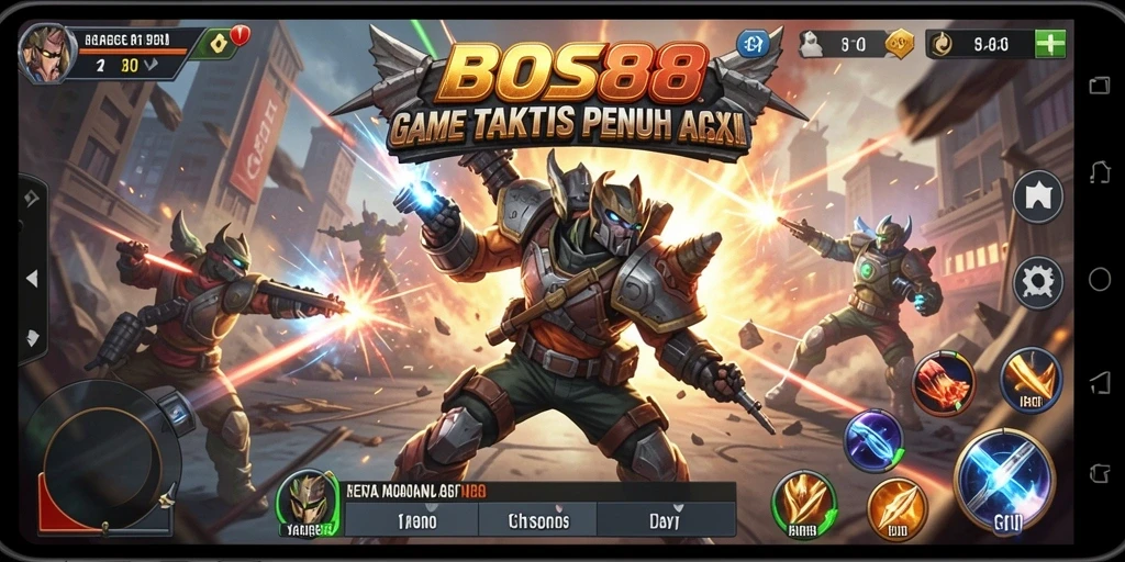 Tangkapan layar menunjukkan pertempuran intens dalam game TPS.