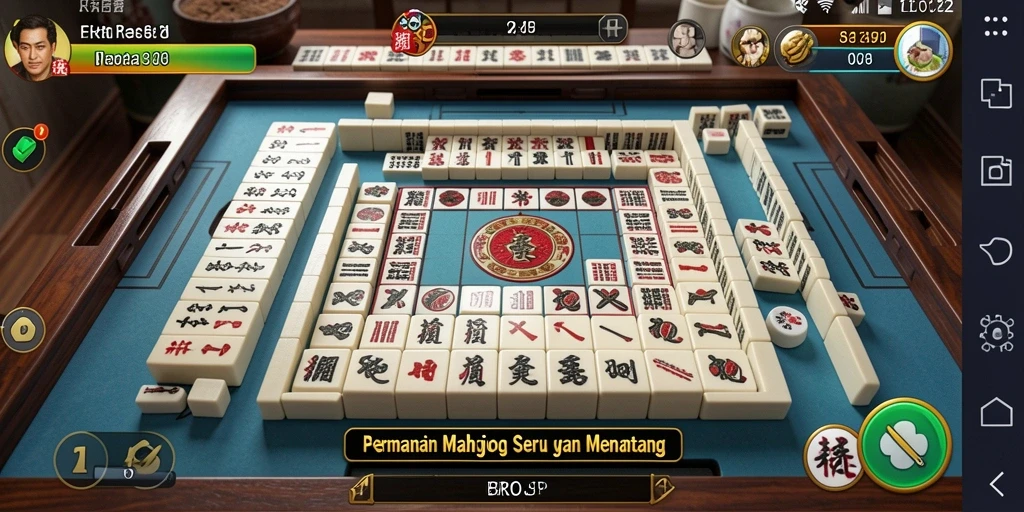 Screenshot utama BROJP menunjukkan sesi gameplay Mahjong yang mendebarkan.