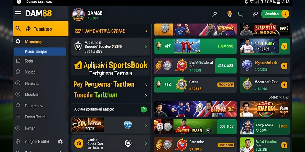 Tampilan gameplay menarik dari aplikasi Sportsbook DAM88.