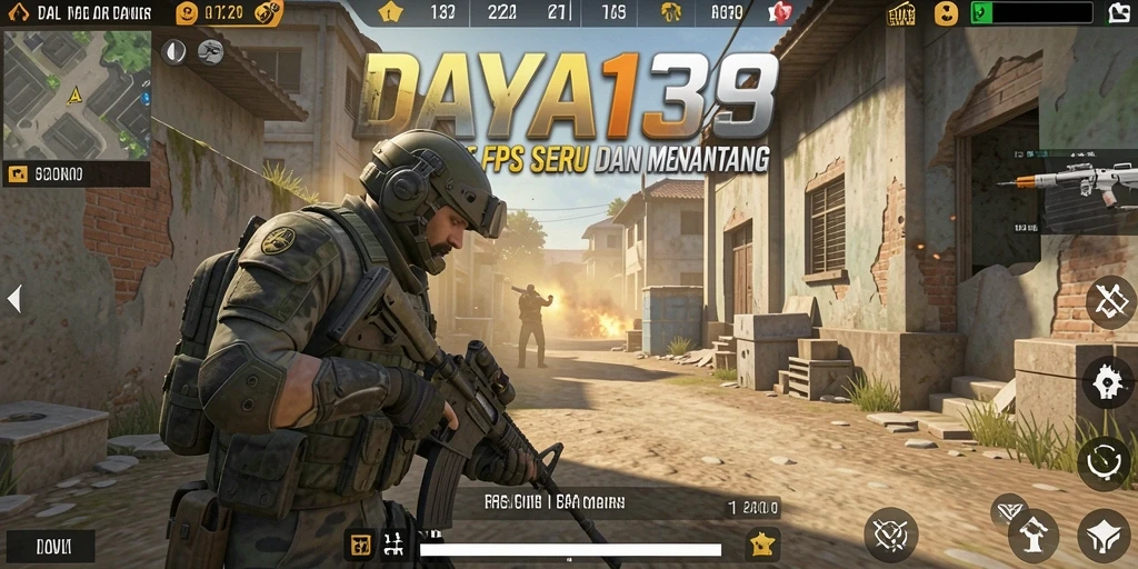 Tangkapan layar menunjukkan aksi intens dalam permainan FPS.