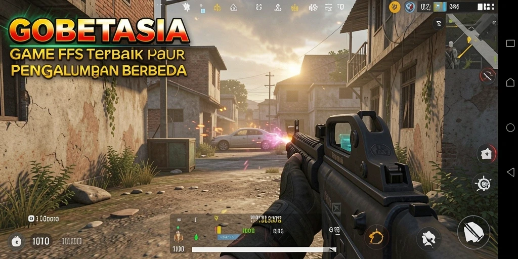 Tangkapan layar GOBETASIA menampilkan pertempuran FPS yang intens dan mendebarkan.
