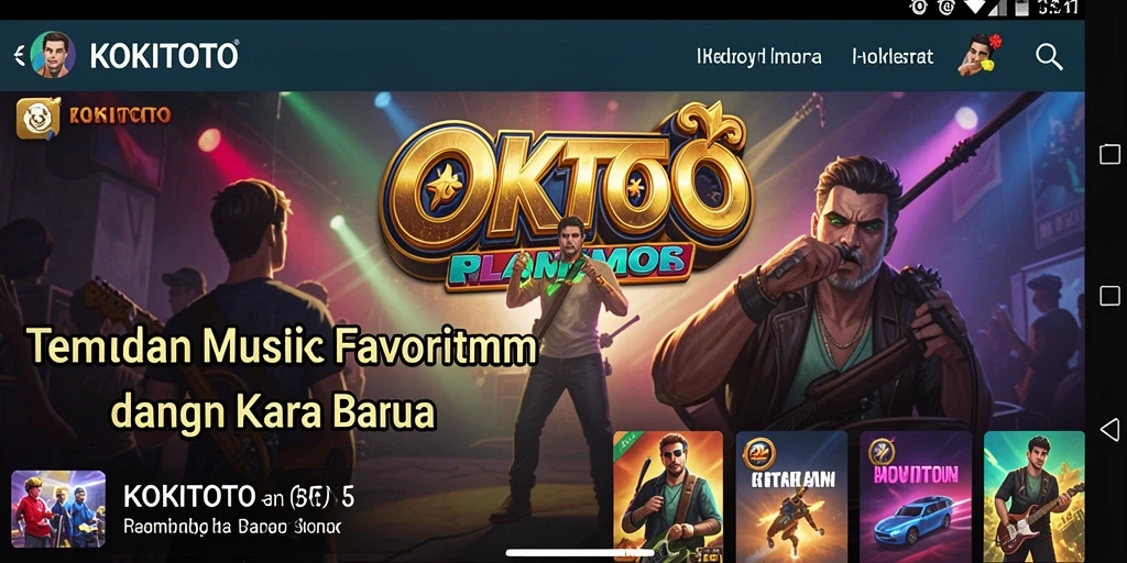 Screenshot menunjukkan tampilan antarmuka yang menarik dari KOKITOTO.