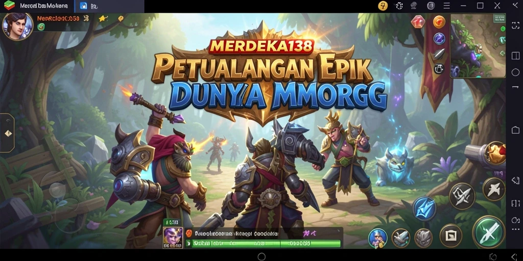 Screenshot dari gameplay MERDEKA138 yang menampilkan aksi epik di dunia MMORPG.
