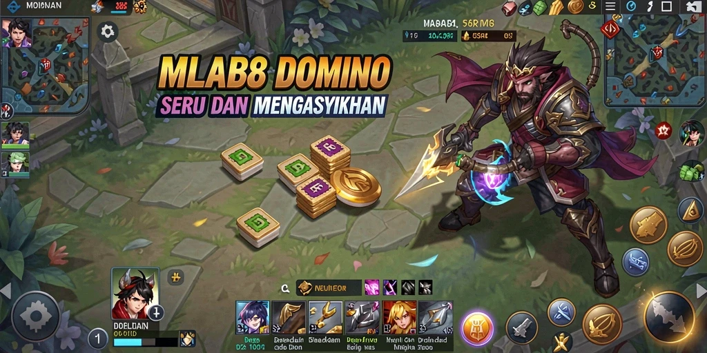 Screenshot gameplay MLBB8 menampilkan aksi seru permainan Domino.