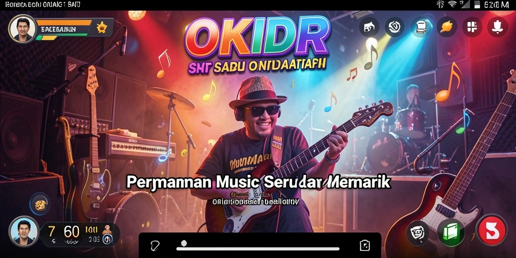 Tampilan gameplay seru dari OKIDR saat bermain musik.