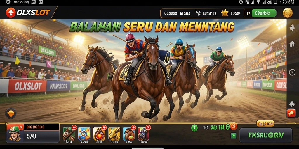 Gameplay balapan seru dan mendebarkan di OLXSLOT.