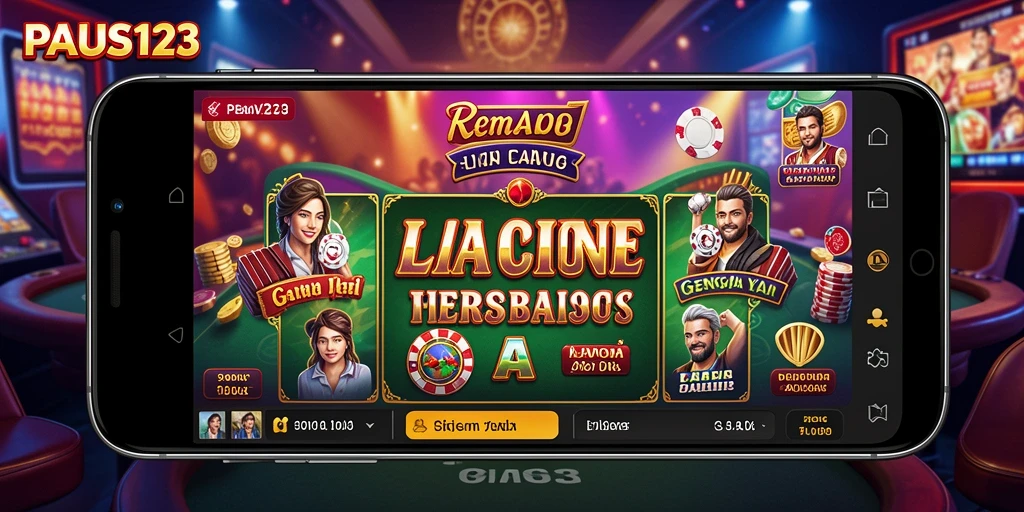 Screenshot PAUS123 menampilkan dealer langsung dan pemain aktif dalam permainan kasino.