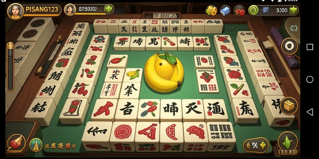 Tampilan screenshot permainan Mahjong yang mendebarkan.
