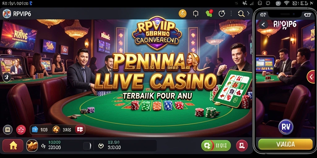 Tangkapan layar RPVIP6 menampilkan suasana Live Casino yang mendebarkan dan interaktif.