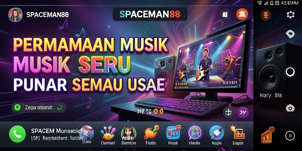 Tampilan gameplay menarik dalam SPACEMAN88 yang penuh warna.