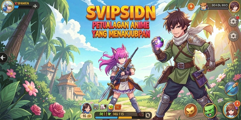 Tampilan gameplay SVIPSIDN yang penuh warna dan menarik.