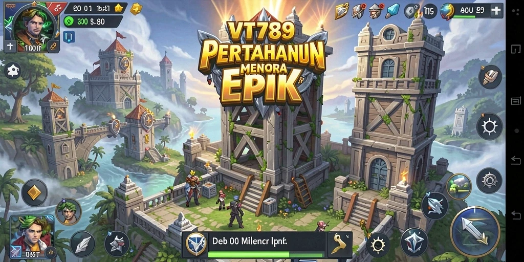 Tangkapan layar VT789 menunjukkan aksi mendebarkan dari menara pertahanan.